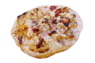 cafe&dining Passeretti：ベーコンポテトのマスタードピッツァ（スープ付き）