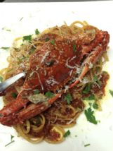 カニとトマトのリングイネ